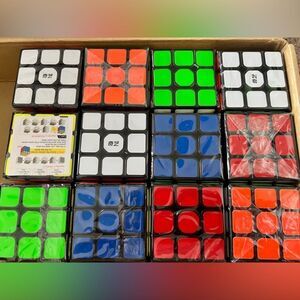 Pack of 12 large Magic Cubes, Twist Puzzle, Puzzle Toys, 3x3 Magic Cube